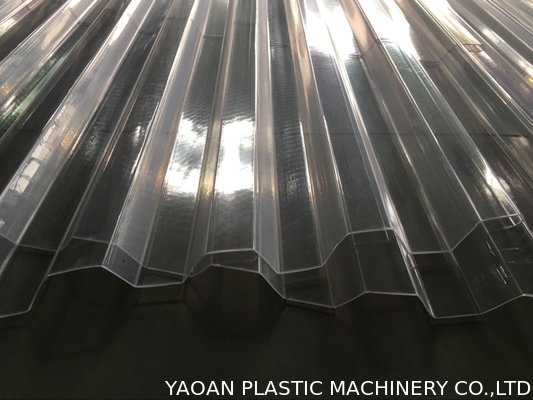 PVC Clear Plastic Roof Tile Machine For Transparent Roof Tiles Siemens Motor