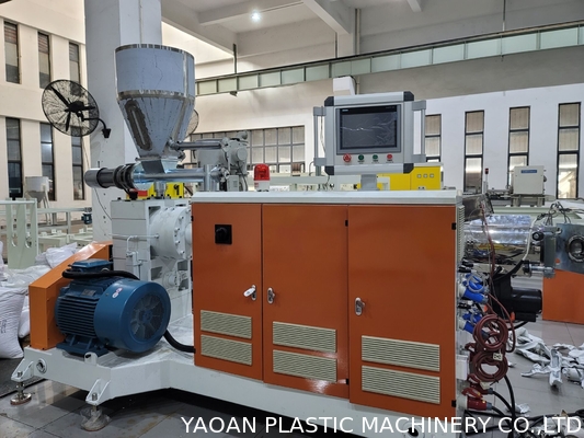 VFD Single Screw PVC ABS PP Plastic Profile Extrusion Machine