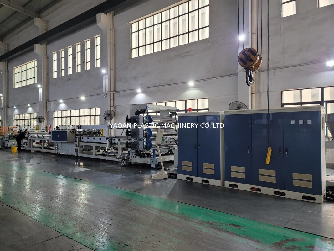 PP Corrugated Wave Roof Tile Sheet Extrusion Machine Width 850-1050mm