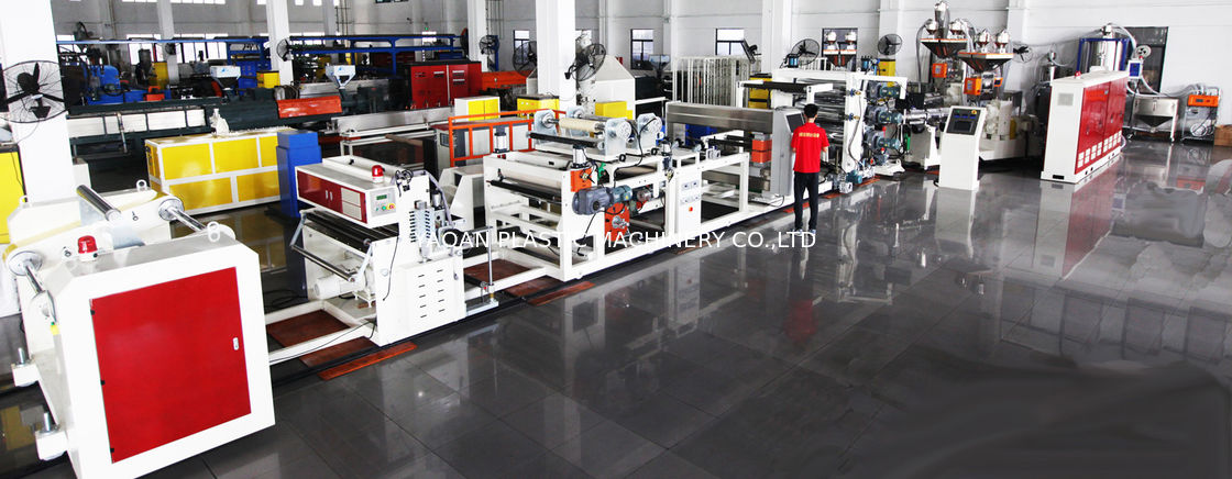 HIPS ABS PP Sheet Single Screw Extrusion Machine , Hdpe Sheet Extrusion Line
